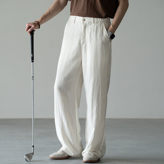 Breathable Textured Casual Pants For Men — Kravori