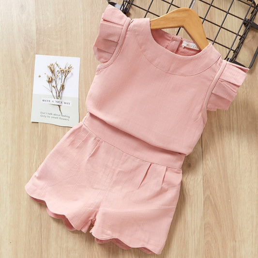 Kids Girls Clothes For Baby Girl Kids T-Shirt Shorts Suit — Kravori
