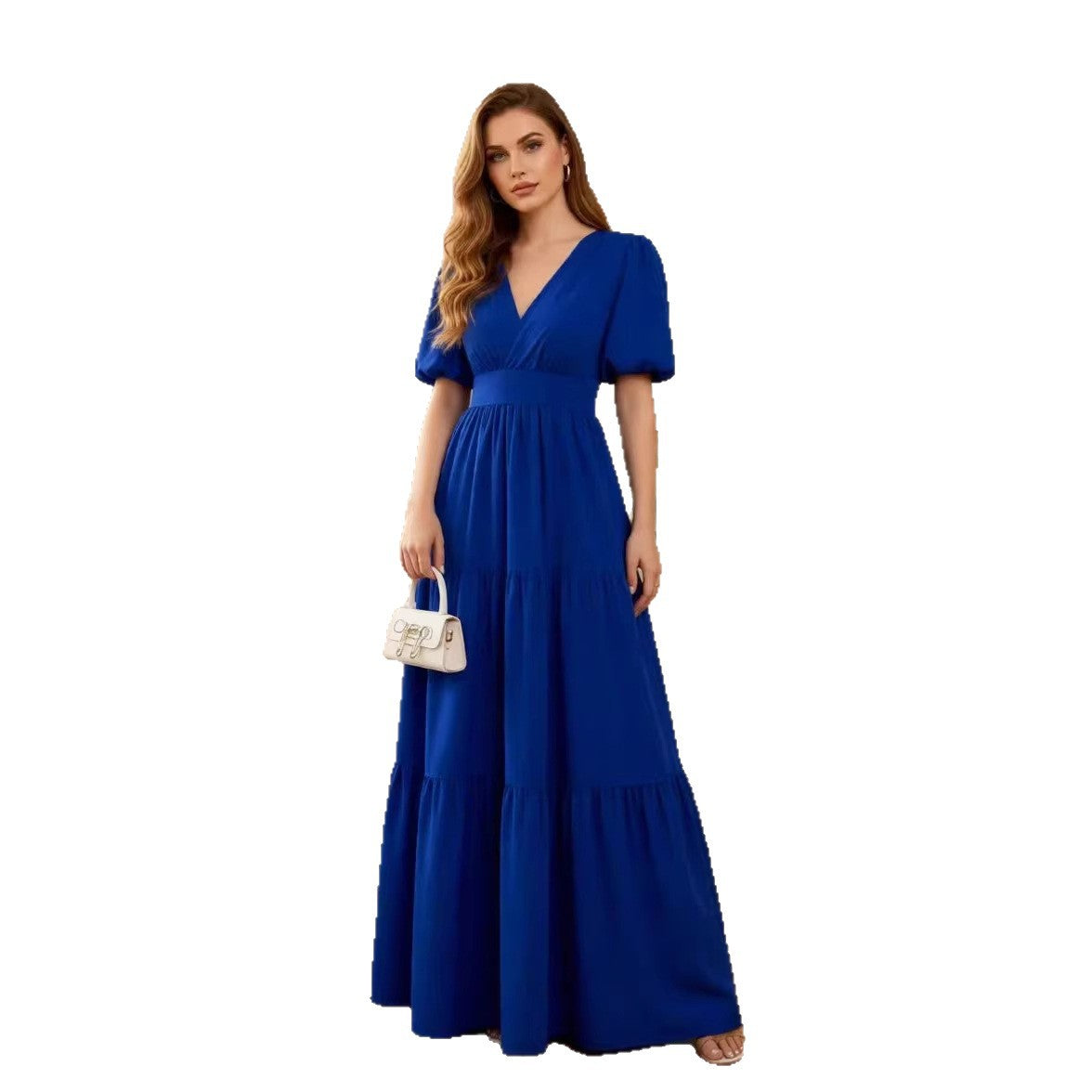 Short-sleeve maxi full length