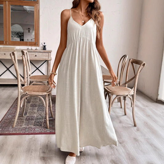 Strapless Relaxed-fit A-line Long Dress — Kravori