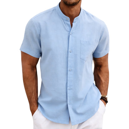 Henry tie-pocket shirt detail