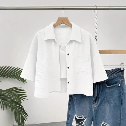 Cropped blouse styled