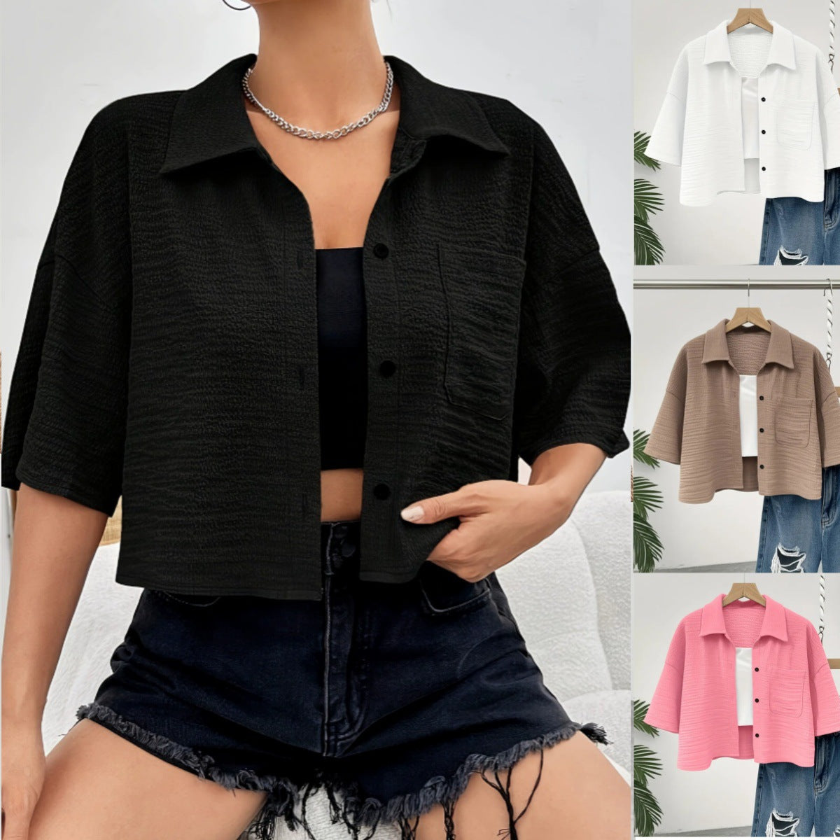 Cropped blouse front