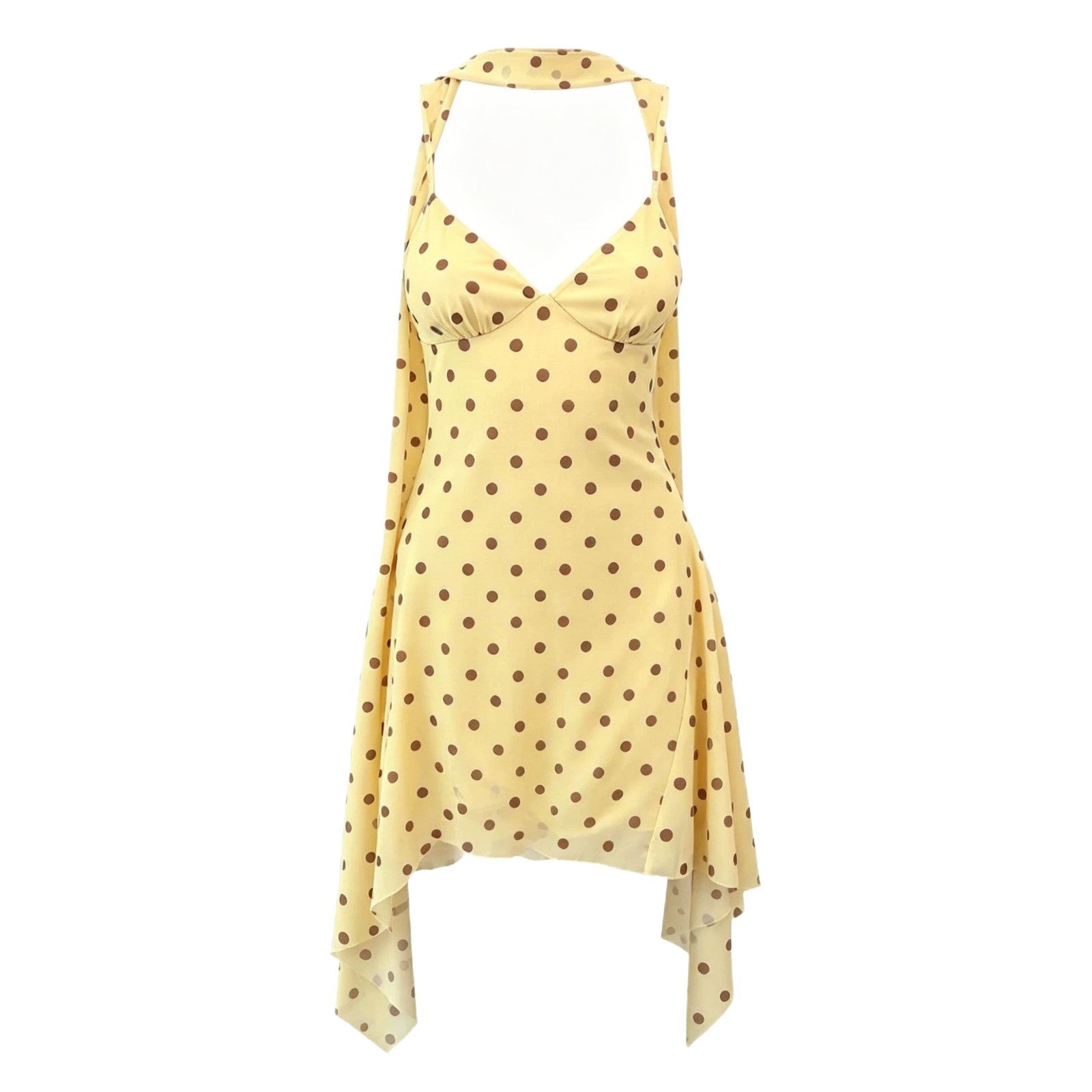 Polka-dot halter styled