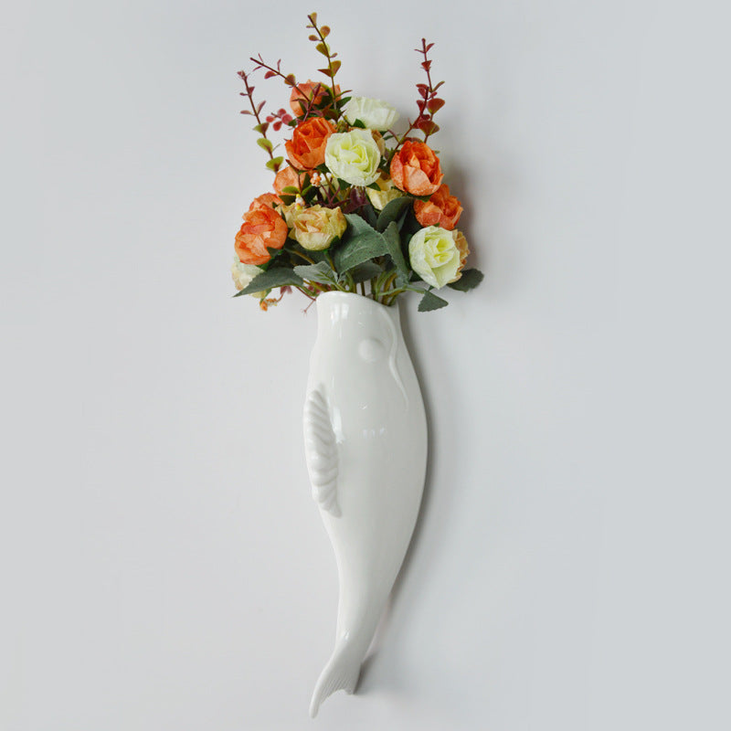 The Ceramic Goldfish Wall Vase - detail